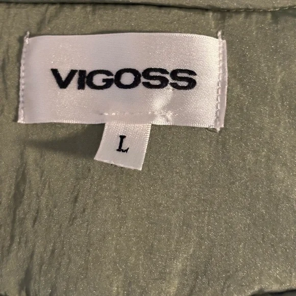 VIGOSS Olive Green Midsection Hooded Jacket, Women’s Size Large - Picture 5 of 6